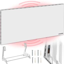 tectake Hybrid-infravärmare med termostat och tippskydd - 1100 W