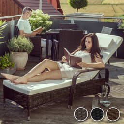 Polyrattan solseng Caroline - antikbrun