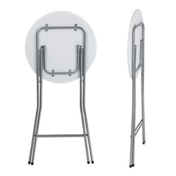 Foldbart cafebord - hvid