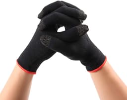 Touchvantar (one size) Svart/röd