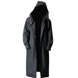 Uudelleenkäytettävä EVA-sadetakki, vedenpitävä sadeponcho hupulla XL