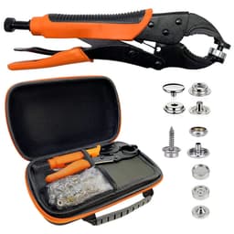 Heavy Duty Snap Fastener Værktøjssæt, Snap Button Tool med justerbar Setter MultiColor
