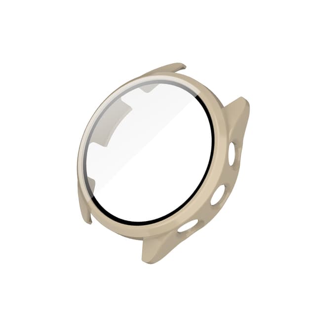PC + hærdet glas integreret urkasse til Garmin Forerunner 165 Varm hvid