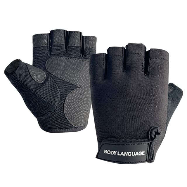 Unisex Pull-ups Fitness Sport Handskar Halkfria Halvfingerhandskar