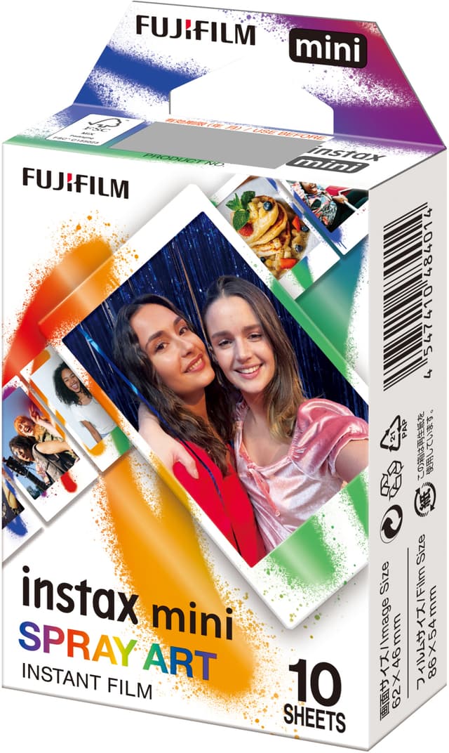 Fujifilm Instax Mini Spray Art snabbfilm (10-pack)