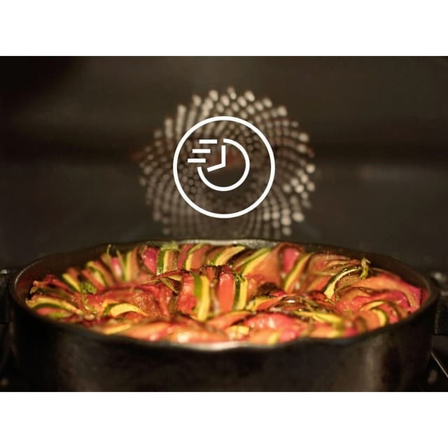 Mikrovågsugn och ugn. Dubbla funktioner för smakrika rätter