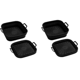 Hopfällbar Air Fryer Silikonform 17,5 cm 2-pack Flerfärgad