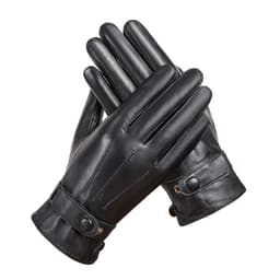 Varme hansker for vinterbedrift for menn i ekte skinn M