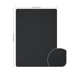 Litchi tekstur selvklebende reparasjonslapper for sofa 3 ark 20x28 cm Sort