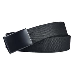 Casual lærredsbælter med metalspænde Sort