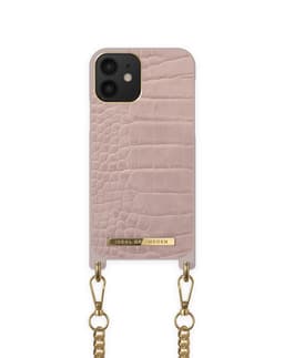 Necklace Case iPhone 12/12P Misty Rose Croc