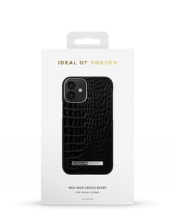 Atelier Case New iPhone 12 Mini Neo Noir Croco Silver