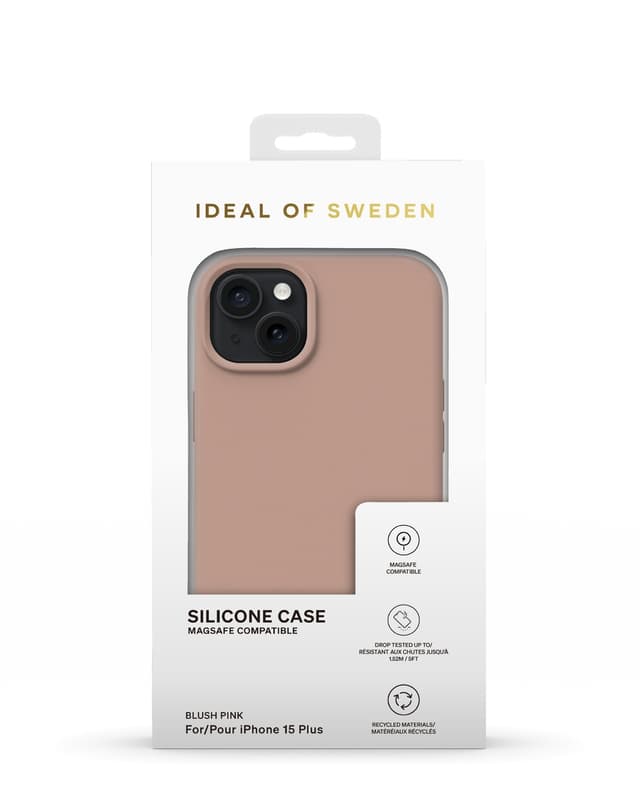 Silicone Case MagSafe iPhone 15 Plus Blush Pink