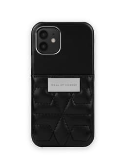 Statement Case iPhone 12 Mini Quilted Black Mini Pocket