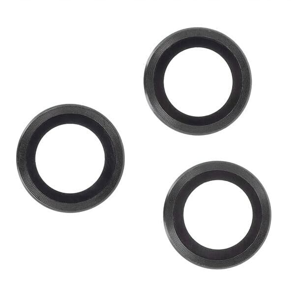 Linsskydd till kamera till iPhone 11 Pro / 11 Pro Max / 12 Pro  - Svart Ram