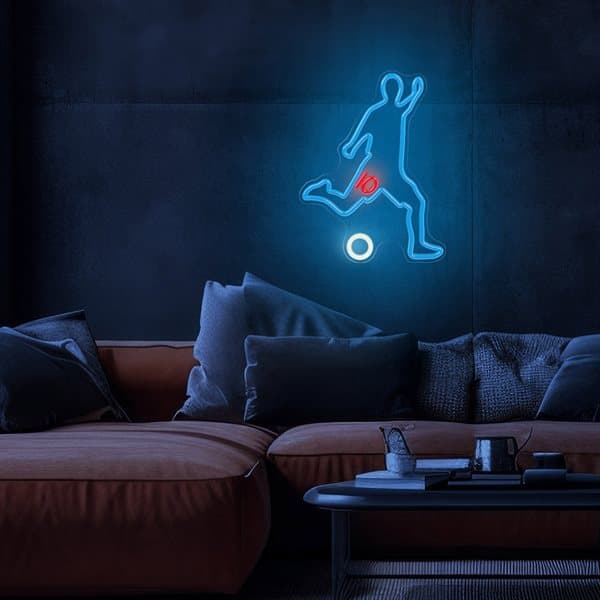 LED Neon Belysning - Fotbollspelare