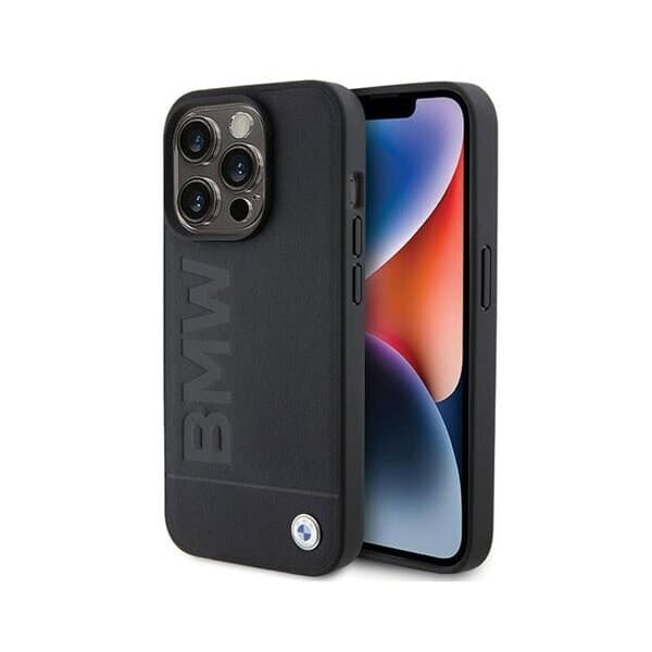 BMW Läderskal MagSafe till iPhone 15 Pro Max - Svart