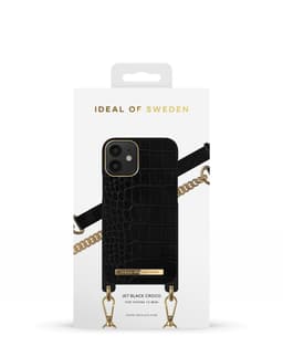 Necklace Case iPhone 12 Mini Jet Black Croco