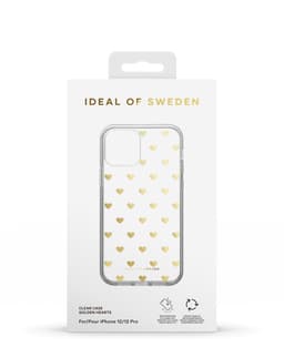 Clear Case iPhone 12 / 12 Pro Golden Hearts