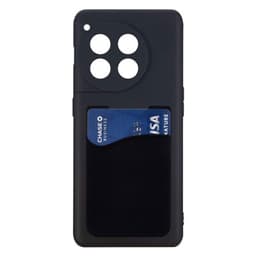 Silikonikuori korttitelineellä OnePlus 12R - Musta
