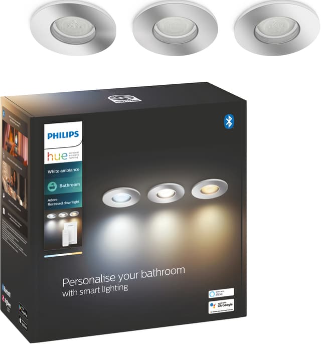 Philips Hue Adore indbygningsspot 4,2 W, GU10 (3-pak)