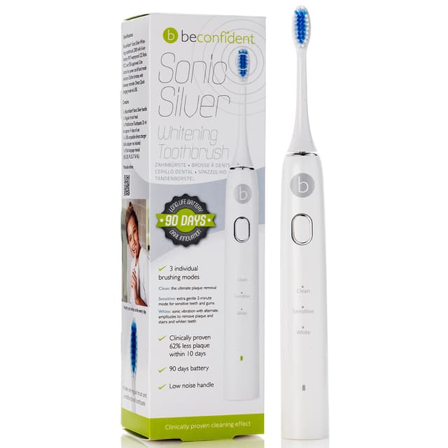 Eltandborste Sonic Whitening vit/silver
