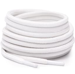 Runde skolisser 5 par Hvit