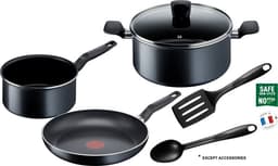 Tefal Start Enkel matlagning och stekpanna set, 5 delar, svart