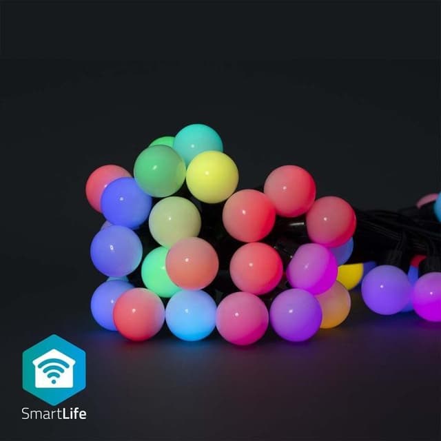 Nedis SmartLife Dekorativa Lampor | Festljus | Wi-Fi | RGB | 48 LED's | 10.8 m | Android™ / IOS | Glödlampediameter: 30 mm