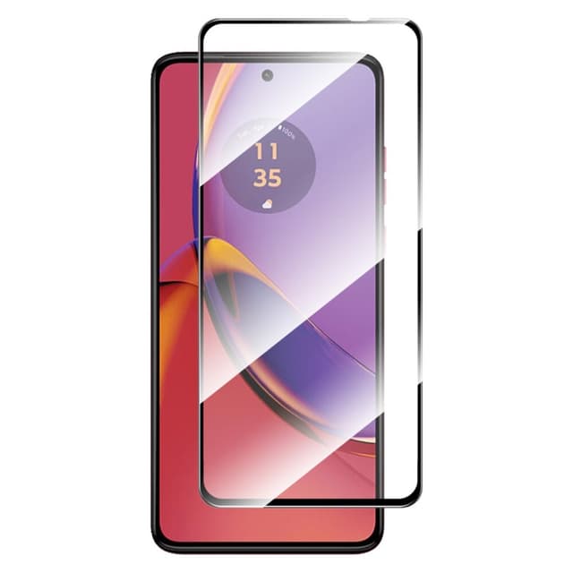 2-PACK SKALO Motorola Moto G84 5G Heltäckande Skärmskydd Härdat Glas - Svart