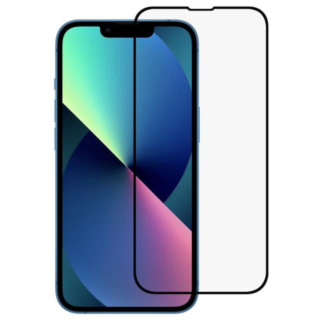 2-PACK SKALO iPhone 14 Plus Heltäckande Skärmskydd Härdat Glas - Svart