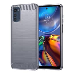SKALO Motorola Moto E32/E32s Armor Carbon Iskunkestävä TPU suojakuori - Harmaa