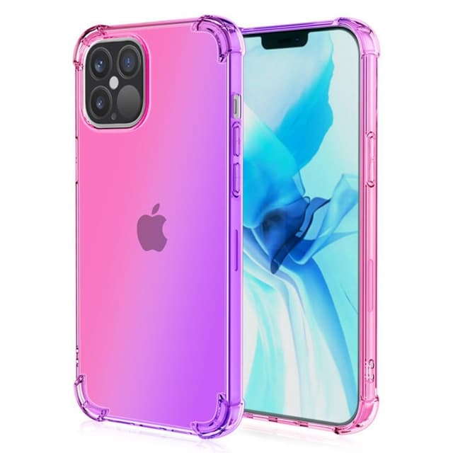 SKALO iPhone 15 Gradient Ekstra stærk TPU-cover Pink/Lilla