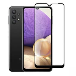 SKALO Samsung A32 5G Heltäckande Skärmskydd Härdat Glas - Svart