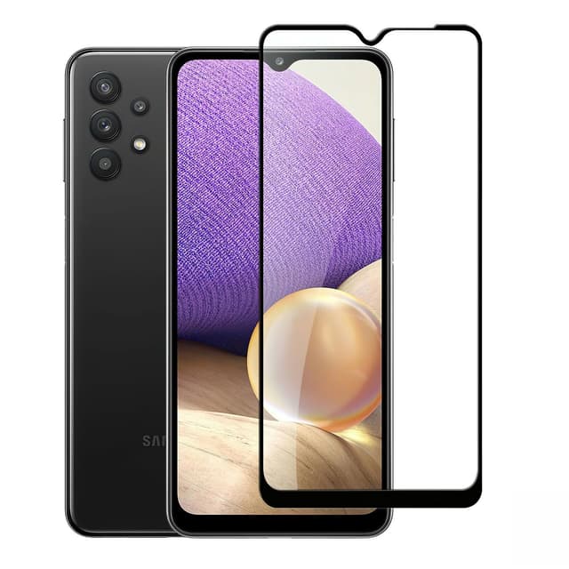 SKALO Samsung A32 5G Heltäckande Skärmskydd Härdat Glas - Svart