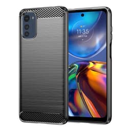 SKALO Motorola Moto E32/E32s Armor Carbon Iskunkestävä TPU suojakuori - Musta