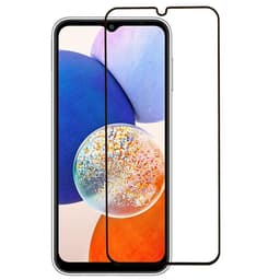 2-PACK SKALO Samsung A14 4G/5G Heltäckande Skärmskydd Härdat Glas - Svart
