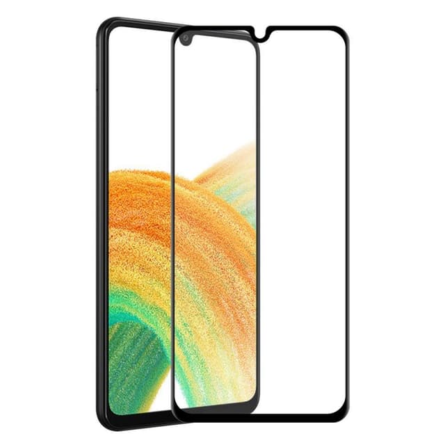 2-PACK SKALO Samsung A33 5G Heltäckande Skärmskydd Härdat Glas - Svart