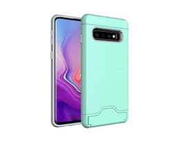 Samsung S10 PLUS | Armor skal | Korthållare - Turkos