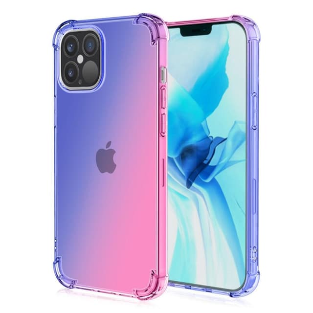SKALO iPhone 15 Gradientti Erittäin vahva TPU-kuori - Sininen/Pinkki