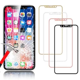 SKALO iPhone X/XS Heltäckande Skärmskydd Härdat Glas - Svart