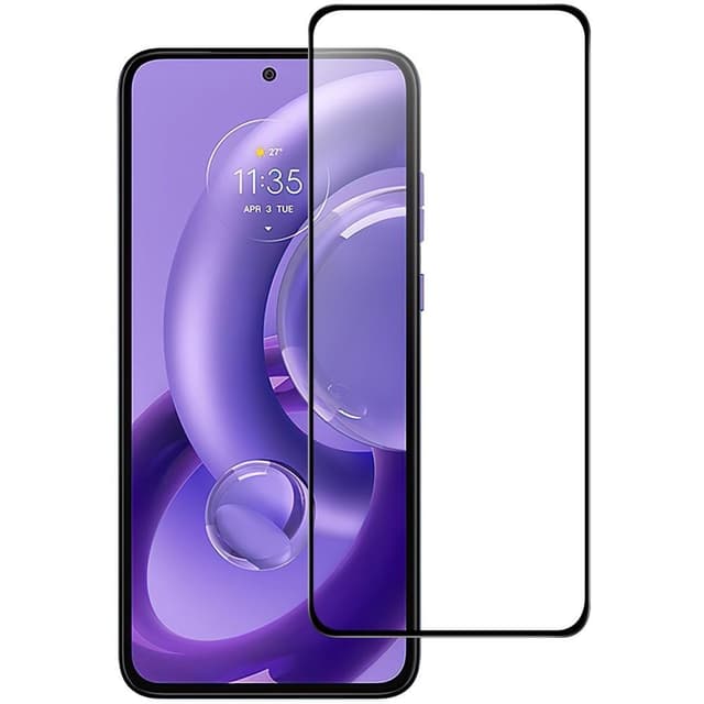 SKALO Motorola Edge 30 Neo 5G Heltäckande Skärmskydd Härdat Glas - Svart