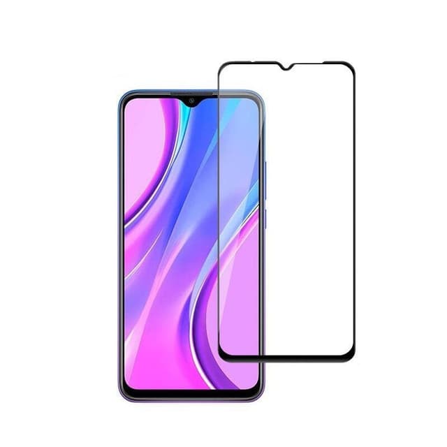 SKALO Xiaomi Redmi 9A Heltäckande Skärmskydd Härdat Glas - Svart