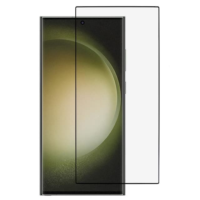 2-PACK SKALO Samsung S24 Ultra Heltäckande Skärmskydd Härdat Glas - Svart