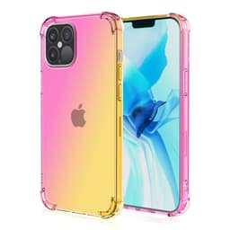 SKALO iPhone 15 Gradientti Erittäin vahva TPU-kuori - Pinkki/Keltainen