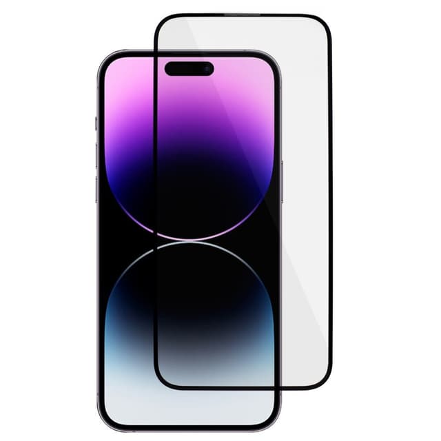 SKALO iPhone 15 Pro Heltäckande Skärmskydd Härdat Glas - Svart