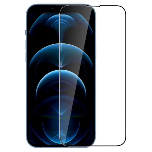 SKALO iPhone 14 Pro Max Heltäckande Skärmskydd Härdat Glas - Svart