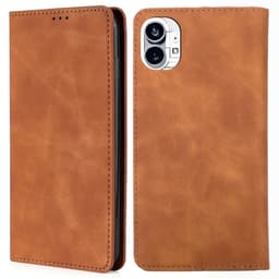 SKALO Nothing Phone (1) Slim Premium Lompakkokotelo - Vaaleanruskea