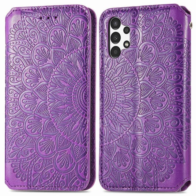 SKALO Samsung A13 4G Mandala Slim Pungetui - Lilla