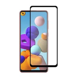 SKALO Samsung A21s Heltäckande Skärmskydd Härdat Glas - Svart